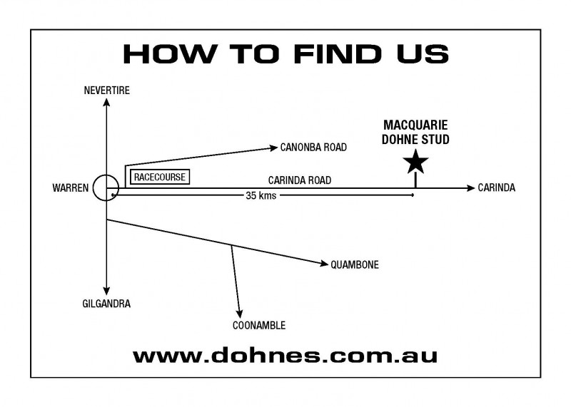 Macquarie Dohne Stud Map